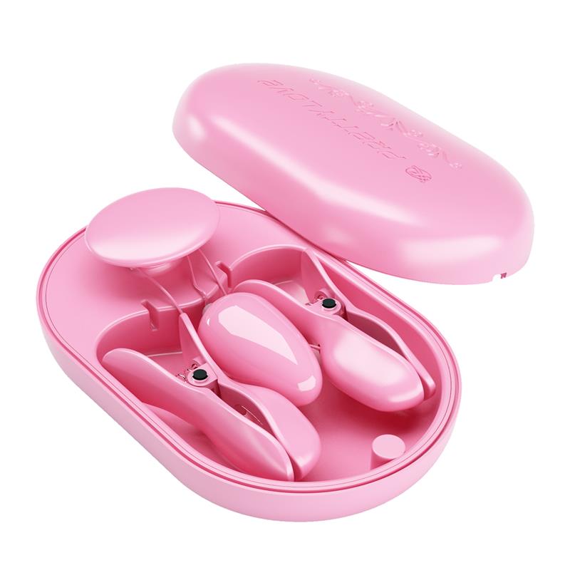 PRETTYLOVE Pinzas para Pezones y Huevo Vibrador con Electro shock