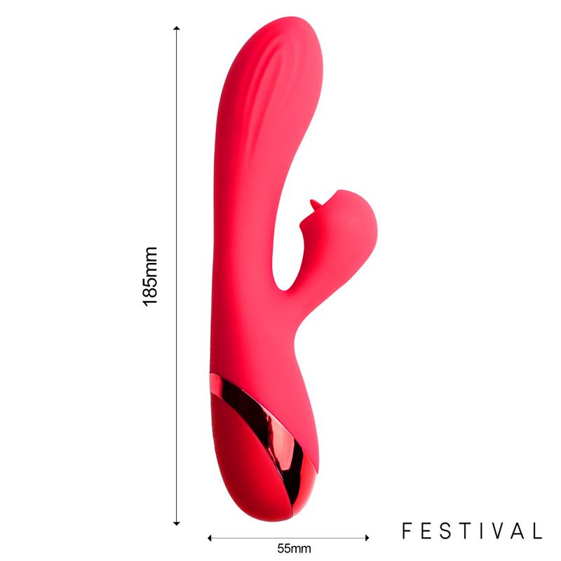 FESTIVAL Turna Vibrador USB Rojo