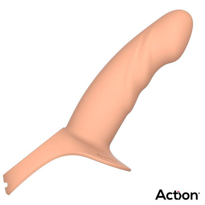 ACTION Arnés Strap-on con Dildo Hueco Silicona Premium Talla L
