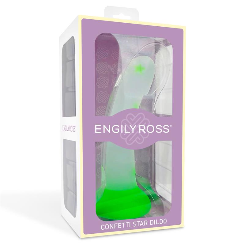 DILDOX BY ENGILY ROSS Dildo que Brilla en la Oscuridad Confetti Star 17 cm