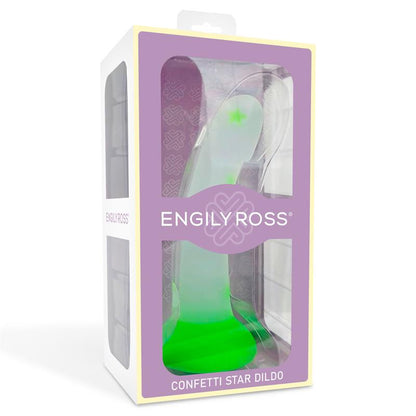 DILDOX BY ENGILY ROSS Dildo que Brilla en la Oscuridad Confetti Star 17 cm
