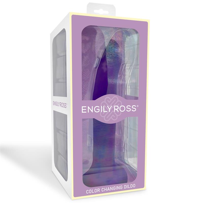 DILDOX BY ENGILY ROSS Dildo que Cambia de Color Púpura a Rosa Talla L 21 cm