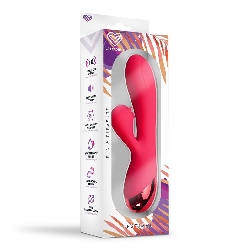FESTIVAL Turna Vibrador USB Rojo