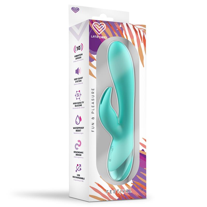 FESTIVAL Vibrador Pertes USB Celeste