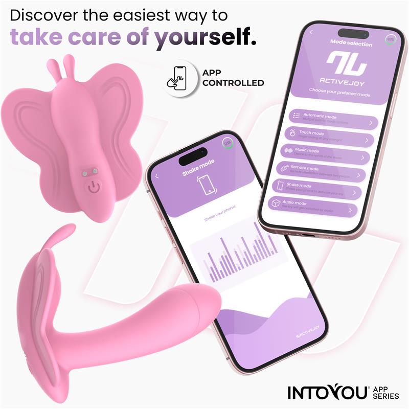 INTOYOU APP SERIES Wingy Estimulador Mariposa con APP Rosa