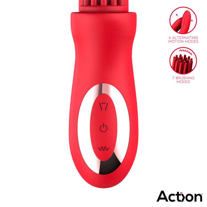 ACTION Bilma Vibrador con Movimientos Alternantes y Brushing 4 Motores