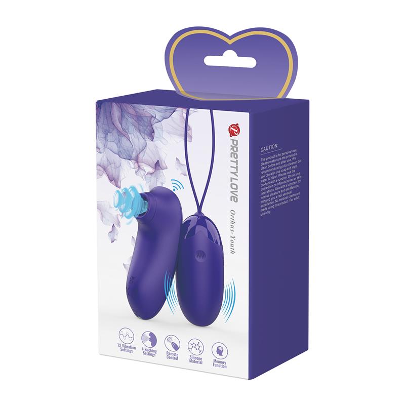 PRETTYLOVE Succionador de Clítoris y Huevo Vibrador