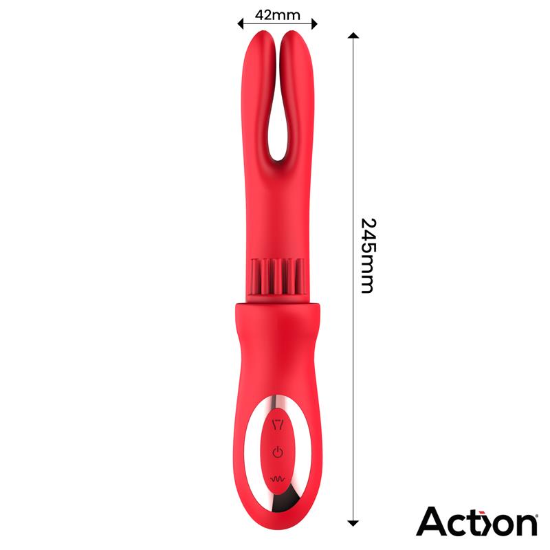 ACTION Bilma Vibrador con Movimientos Alternantes y Brushing 4 Motores