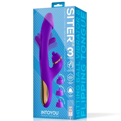 NTOYOU Siter 2.0 Vibrador con Lengua Flapping, Golpeteo y Cabezales Intercambiables